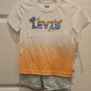Levi's Boy's 2-piece Short Set Size 6 NWT